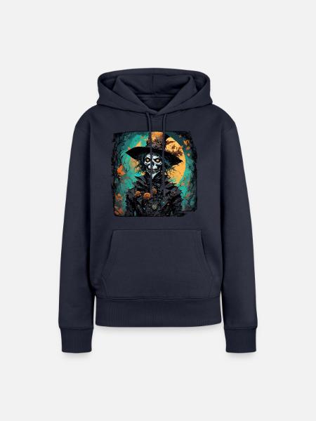 Vogelscheuche / Erntehelfer / Maisfeld / Feld - Frauen Premium Bio Hoodie - Navy