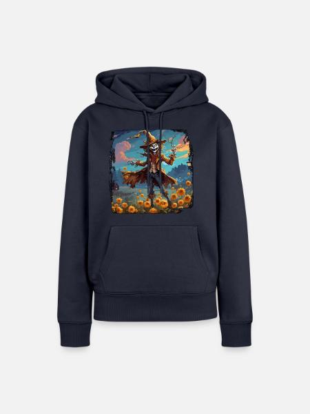Vogelscheuche / Erntehelfer / Maisfeld / Feld - Frauen Premium Bio Hoodie - Navy