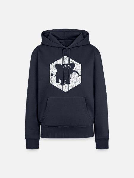 Elefanten Elefant für Kinder - Frauen Premium Bio Hoodie - Navy