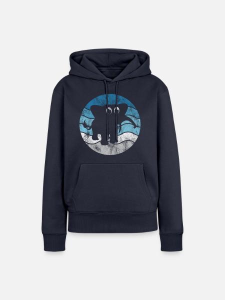 Elefanten Elefant für Kinder - Frauen Premium Bio Hoodie - Navy