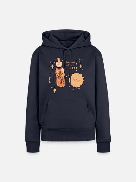 Strahlende Haut - Frauen Premium Bio Hoodie - Navy
