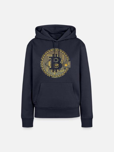 Bitcoin - Frauen Premium Bio Hoodie - Navy