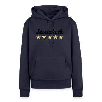 Le chef étoilé - Sweat à capuche Premium bio Femme - bleu marine - Devant - Julia (174cm)