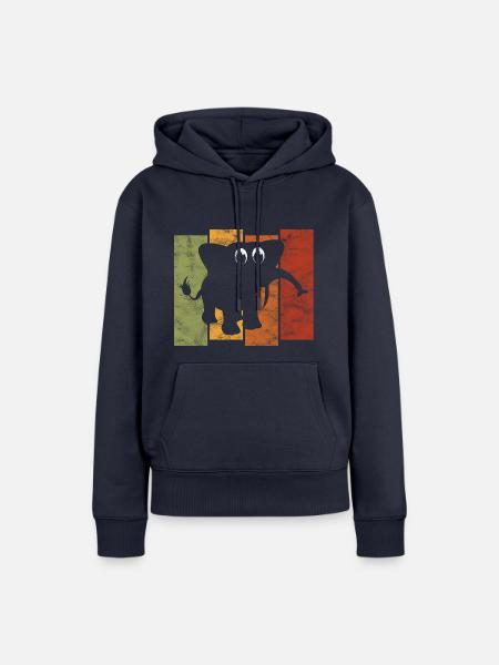 Elefanten Elefant für Kinder - Frauen Premium Bio Hoodie - Navy
