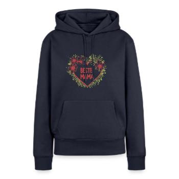 Beste Mama - Frauen Premium Bio Hoodie - Navy - Vorne - Julia (174cm)