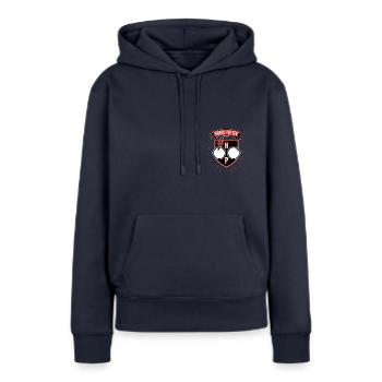 Harry Potter Éclair, Lunettes Et Initiales - Sweat à capuche Premium bio Femme - bleu marine - Devant - Julia (174cm)