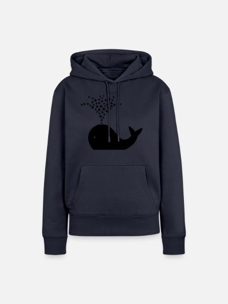 Wal - Frauen Premium Bio Hoodie - Navy