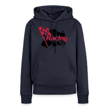 Racing - Frauen Premium Bio Hoodie - Navy - Vorne - Julia (174cm)
