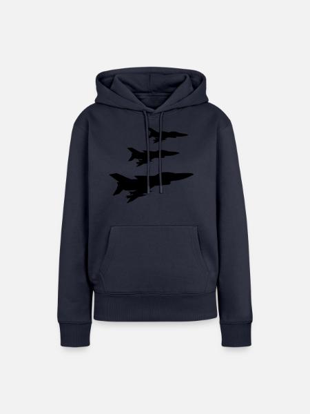 Geschwader Team Kampfflugzeug - Frauen Premium Bio Hoodie - Navy