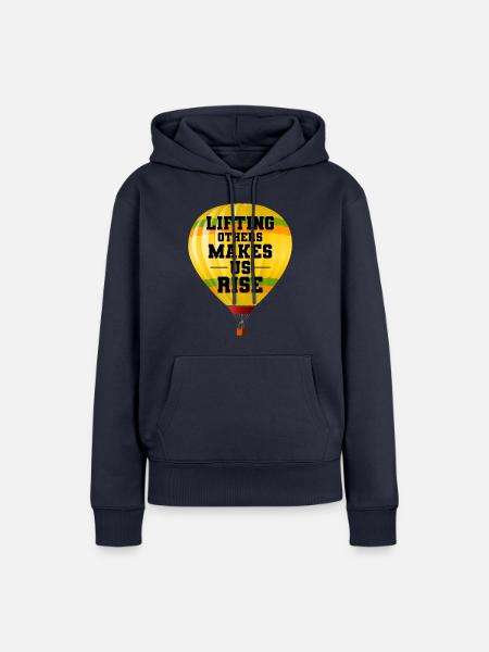Heißluftballonfahrt Hopper Ballonfahrt Ballonfahrer - Frauen Premium Bio Hoodie - Navy