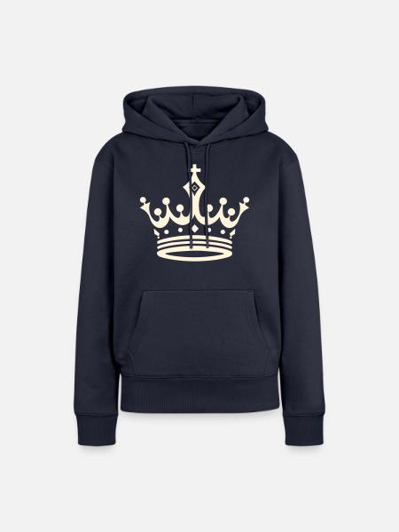 Krone der Eleganz - Frauen Premium Bio Hoodie - Navy