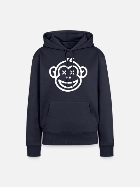 Lustiger Affe - Frauen Premium Bio Hoodie - Navy