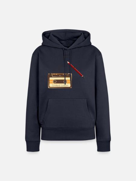 Kassette - Frauen Premium Bio Hoodie - Navy