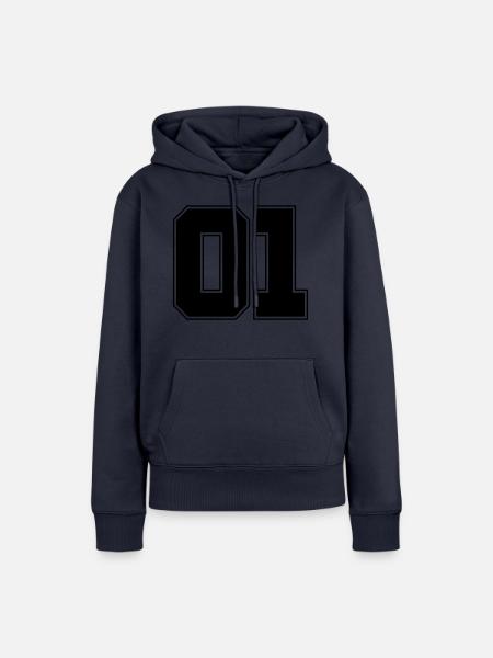 01 design - Frauen Premium Bio Hoodie - Navy