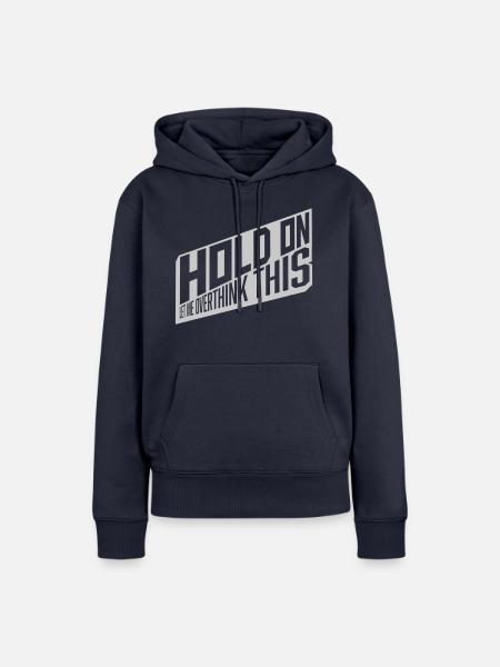 Let me overthink this - Frauen Premium Bio Hoodie - Navy
