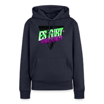 veganismus statement gesundes essen witzig - Frauen Premium Bio Hoodie - Navy - Vorne - Julia (174cm)