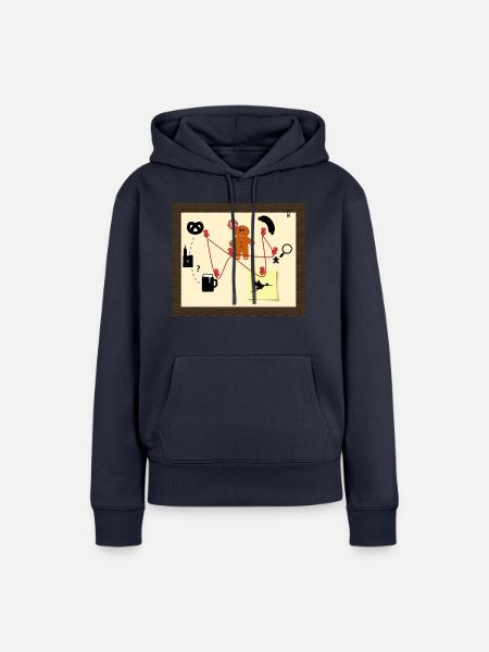 Elsässer Detektiv - Frauen Premium Bio Hoodie - Navy