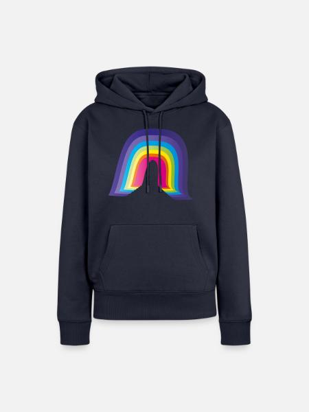 rainbow sweet - Frauen Premium Bio Hoodie - Navy