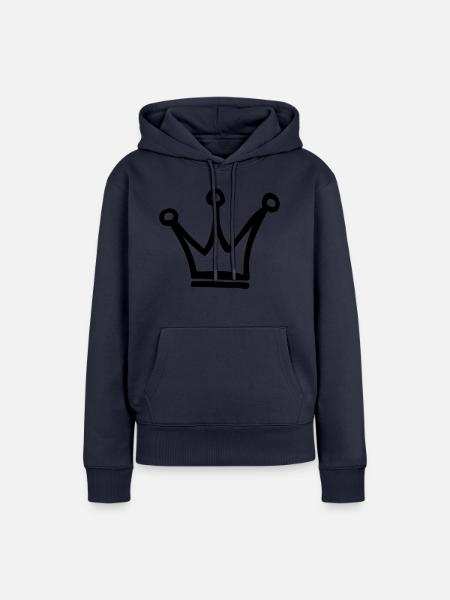 krone - Frauen Premium Bio Hoodie - Navy