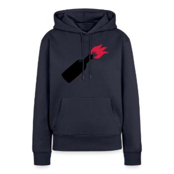 Molotow Cocktail - Frauen Premium Bio Hoodie - Navy - Vorne - Julia (174cm)