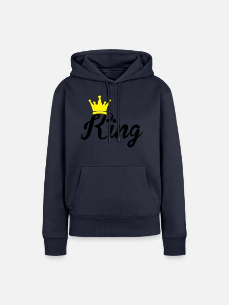 king - Frauen Premium Bio Hoodie - Navy
