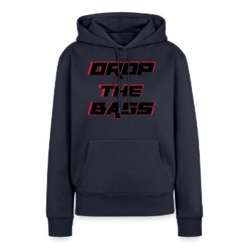 Bass - Sweat à capuche Premium bio Femme - bleu marine - Devant - Julia (174cm)
