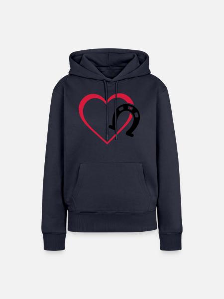 Symbole - Hufe Herz - Frauen Premium Bio Hoodie - Navy