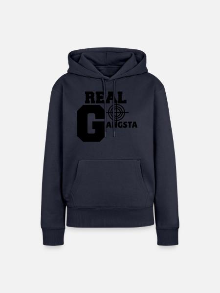 Echte Gangsta - Frauen Premium Bio Hoodie - Navy