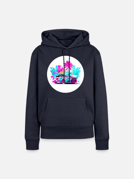 Miami Car 5 - Frauen Premium Bio Hoodie - Navy