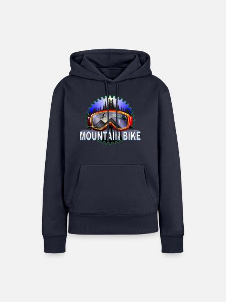 Mountainbike Brille MTB - Frauen Premium Bio Hoodie - Navy