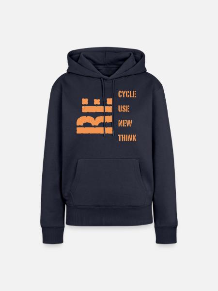 Recycling - Frauen Premium Bio Hoodie - Navy