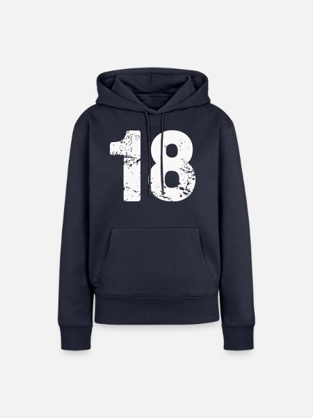 18 - Frauen Premium Bio Hoodie - Navy