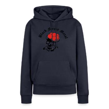 Black Forest Metal - Frauen Premium Bio Hoodie - Navy - Vorne - Julia (174cm)