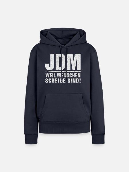 JDM Menschen scheiße - Frauen Premium Bio Hoodie - Navy