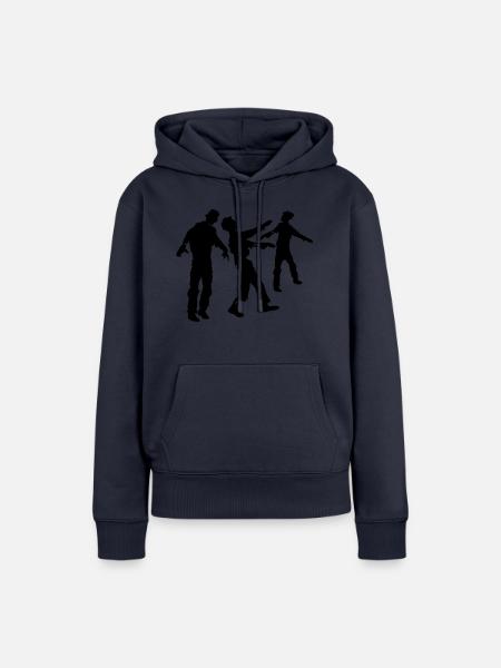 Viele Zombies Horde - Frauen Premium Bio Hoodie - Navy