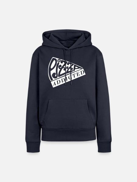 Pizza-süchtig - Frauen Premium Bio Hoodie - Navy