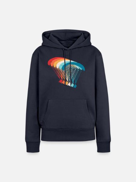 Skydive Evolution: Gleitschirm Design - Frauen Premium Bio Hoodie - Navy