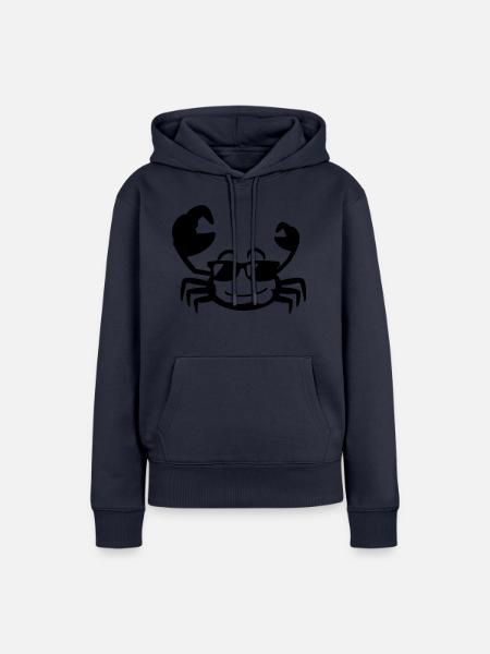 Krebs Krabbe mit Sonnenbrille - Frauen Premium Bio Hoodie - Navy