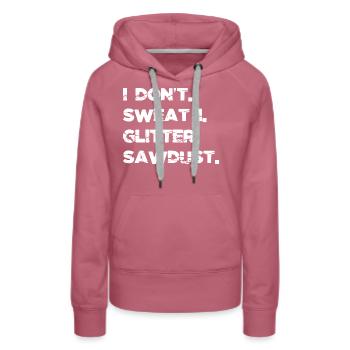 Mason Anniversaire Plombier Les Charpentiers - Sweat à capuche Premium bio Femme - mauve - Devant - Isabella (175cm)
