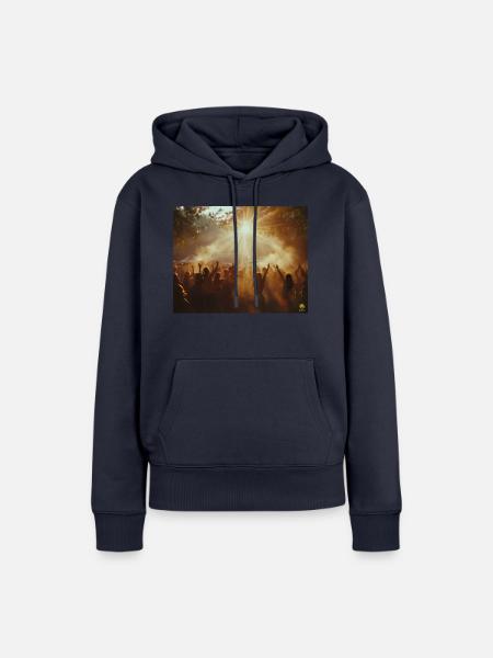 Festival sunrise - Frauen Premium Bio Hoodie - Navy
