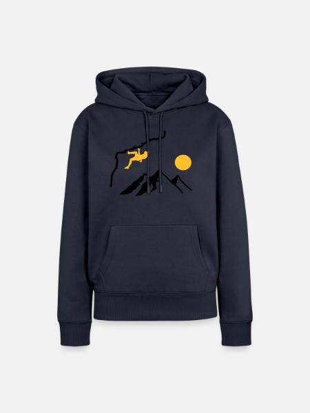 Klettern - Frauen Premium Bio Hoodie - Navy