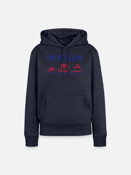 Triathlon - Frauen Premium Bio Hoodie - Navy
