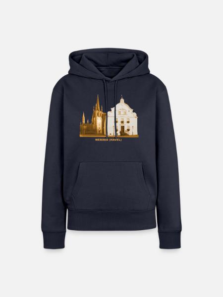 Werder Havel Altes Rathaus Kirche Brandenburg - Frauen Premium Bio Hoodie - Navy