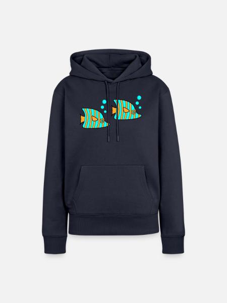 fische - Frauen Premium Bio Hoodie - Navy
