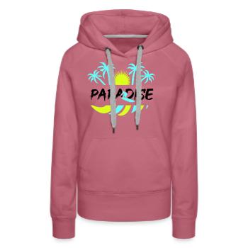 surf paradise - Frauen Premium Bio Hoodie - Malve - Vorne - Isabella (175cm)