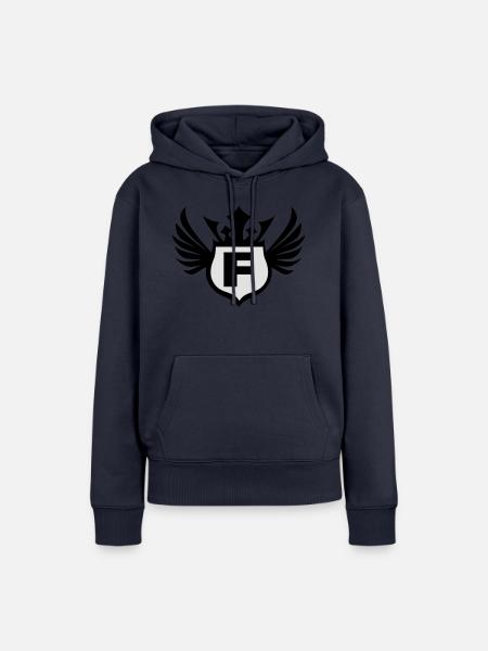 schild_f_f2 - Frauen Premium Bio Hoodie - Navy