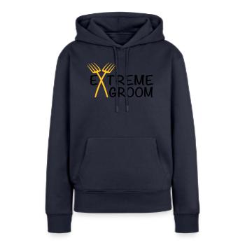 groom - Frauen Premium Bio Hoodie - Navy - Vorne - Julia (174cm)