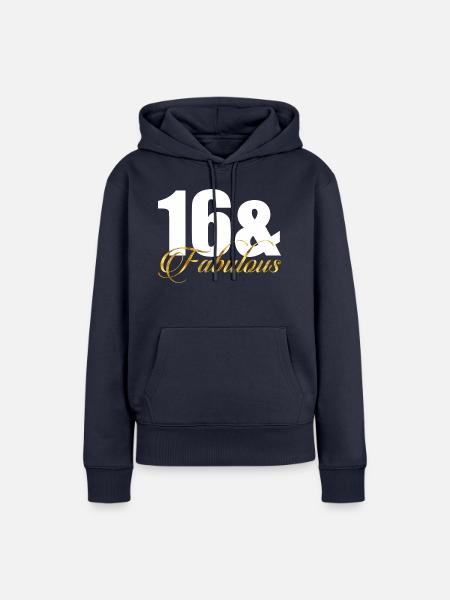 16 und fabelhaft - Frauen Premium Bio Hoodie - Navy