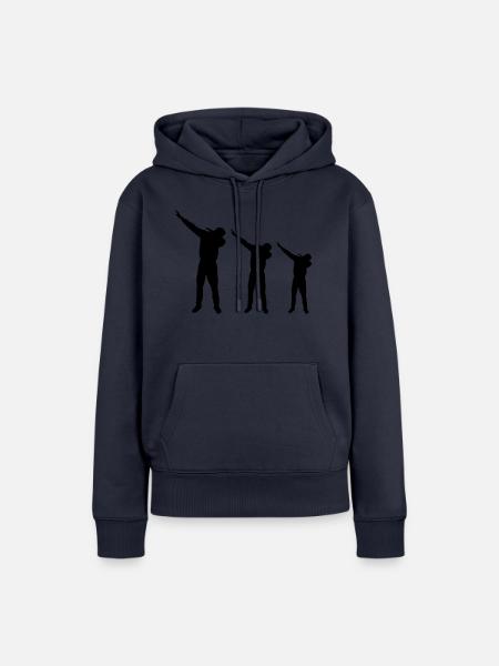 dabbing design - Frauen Premium Bio Hoodie - Navy
