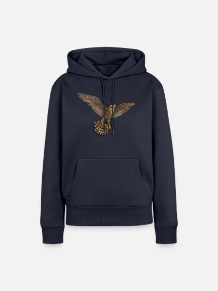 Fliegender Falke - Frauen Premium Bio Hoodie - Navy